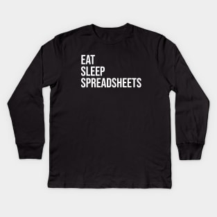 Accountant Spreadsheets Kids Long Sleeve T-Shirt